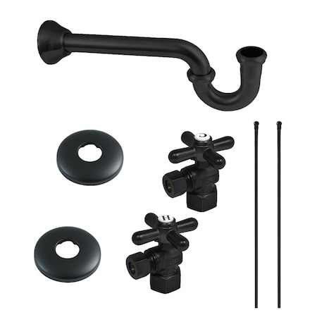 Kingston Brass KPK100MBP Trimscape Plumbing Supply Kit Combo, Matte Black KPK100MBP